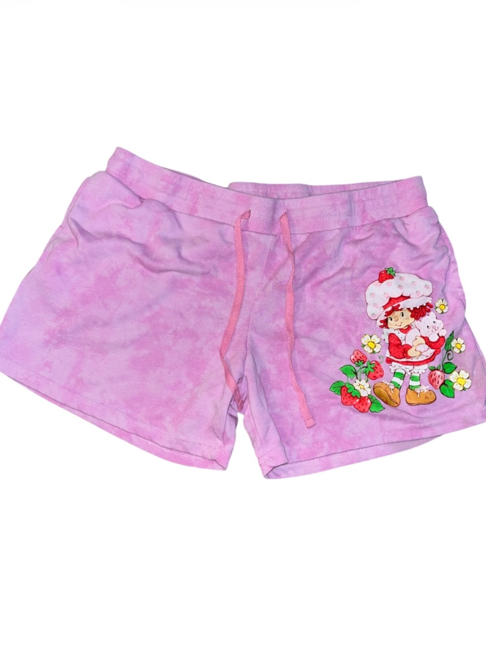 Strawberry Shortcake Pocket Jogger Shorts Pink Y2K